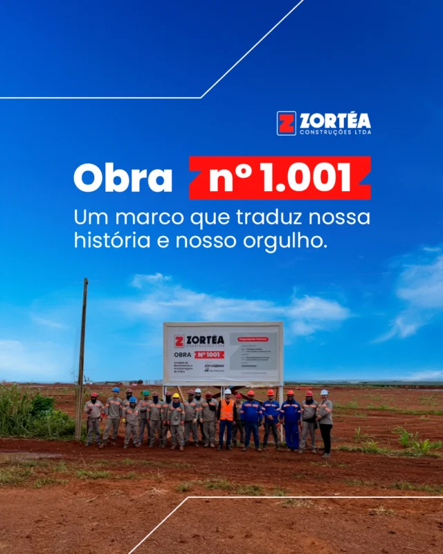 Ultrapassamos a marca de 1.000 obras!Chegar a obra de número 1.001 é mais do que um número: é a materialização de décadas de trabalho consistente, decisões responsáveis e relações construídas com base em confiança.A obra nº 1.001, em execução em Montividiu/GO, representa a continuidade de uma trajetória marcada por rigor técnico, capacidade de entrega e compromisso permanente com a qualidade em cada projeto.Seguimos olhando para o futuro com o mesmo propósito: evoluir continuamente, elevar padrões e contribuir com soluções de engenharia que sustentam o crescimento do setor agroindustrial.Nosso reconhecimento a todos que fazem parte dessa história!#ZortéaConstruções #Engenharia #Construção #Infraestrutura #EngenhariaCivil #Trajetória #Excelência #Obras #Agronegócio #Agroindústria #OrgulhoDeConstruir