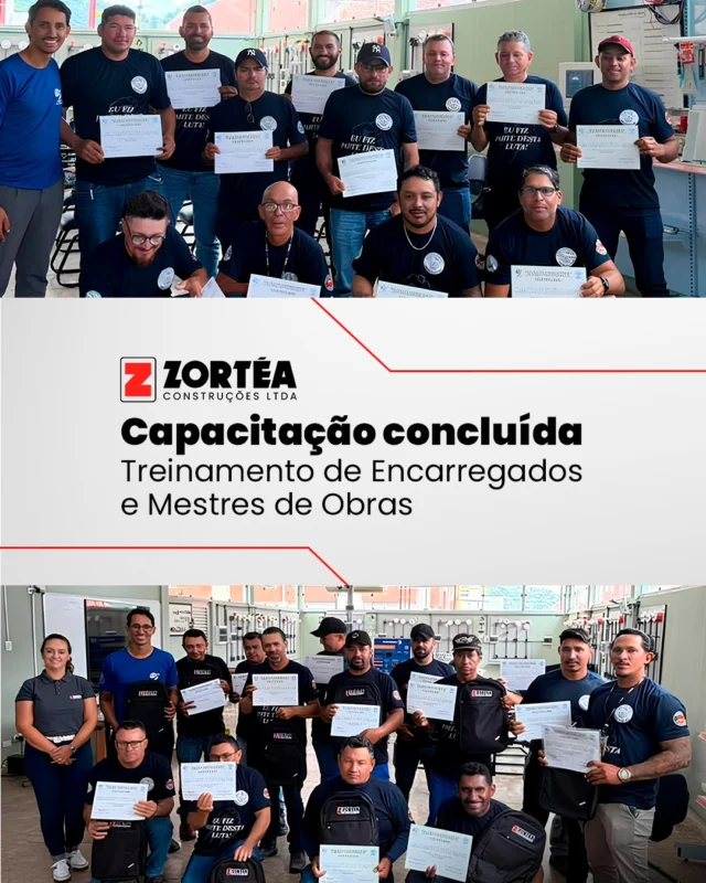 Concluímos o ciclo da 1ª turma do Treinamento de Encarregados e Mestres de Obras na Baixada Santista, realizado em parceria com o CTPE (Centro Técnico de Especialização Profissional).Foram quatro encontros marcados por muito aprendizado e, principalmente, por uma rica troca de conhecimento e experiência. Cada conversa, cada reflexão e cada vivência compartilhada tornaram esse processo ainda mais significativo e transformador.Encerramos essa etapa com a certeza de que todos estão mais preparados para enfrentar os desafios do dia a dia das obras e para seguir evoluindo dentro da empresa.#ZortéaConstruções #Capacitação #GestãoDeObras #DesenvolvimentoProfissional #Liderança #EficiênciaOperacional #Obras